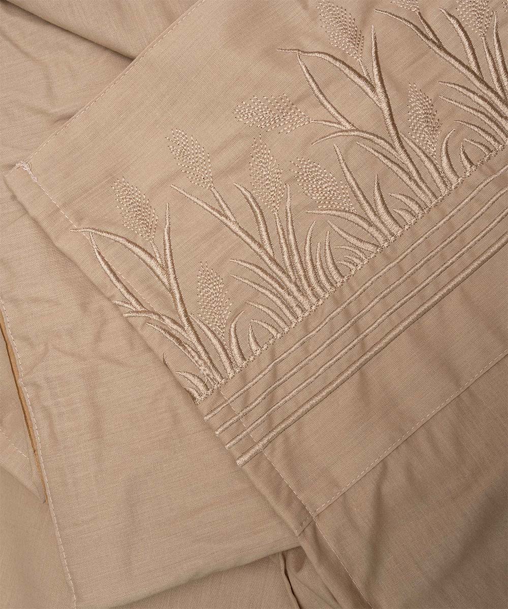 Embroidered Cotton Bedsheet (1 Bedsheet + 2 Pillowcases)